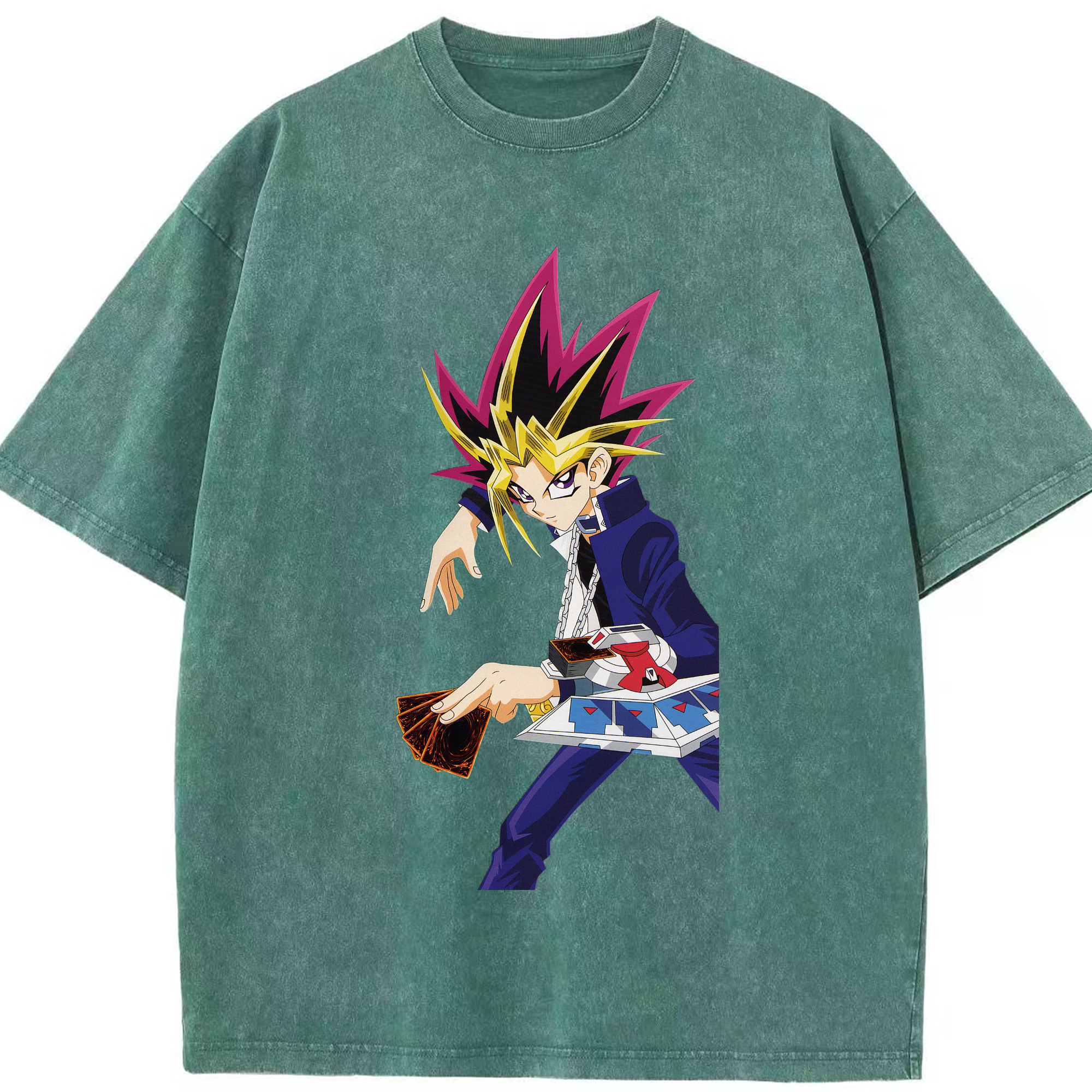 （画像用） 遊☆戯☆王 Yu-Gi-Oh! 綿100% ヴィンテージ風 半袖Tシャツ（フロントプリント）